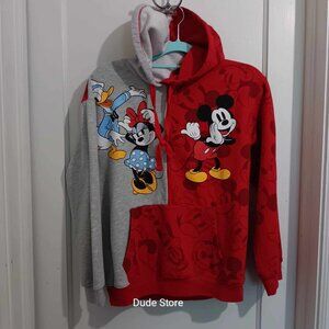 Disney Mickey & Friends Hooded Sweatshirt - Size Juniors Large (11-13)  EUC